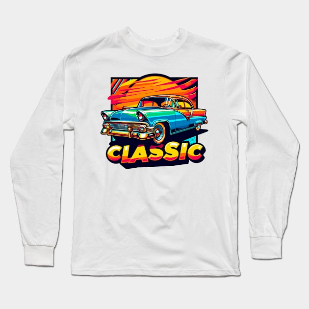 Classic Car Long Sleeve T-Shirt by Vehicles-Art